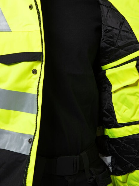 Vestes à personnaliser PROJOB 6418 PARKA POLYURETHANE HV MATELASSEE - EN ISO 20471 CLASSE 3 - EN 343 3/1/X 