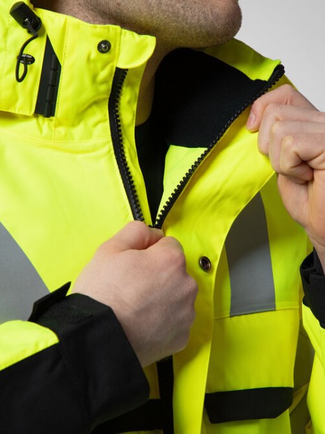 Vestes à personnaliser PROJOB 6418 PARKA POLYURETHANE HV MATELASSEE - EN ISO 20471 CLASSE 3 - EN 343 3/1/X 