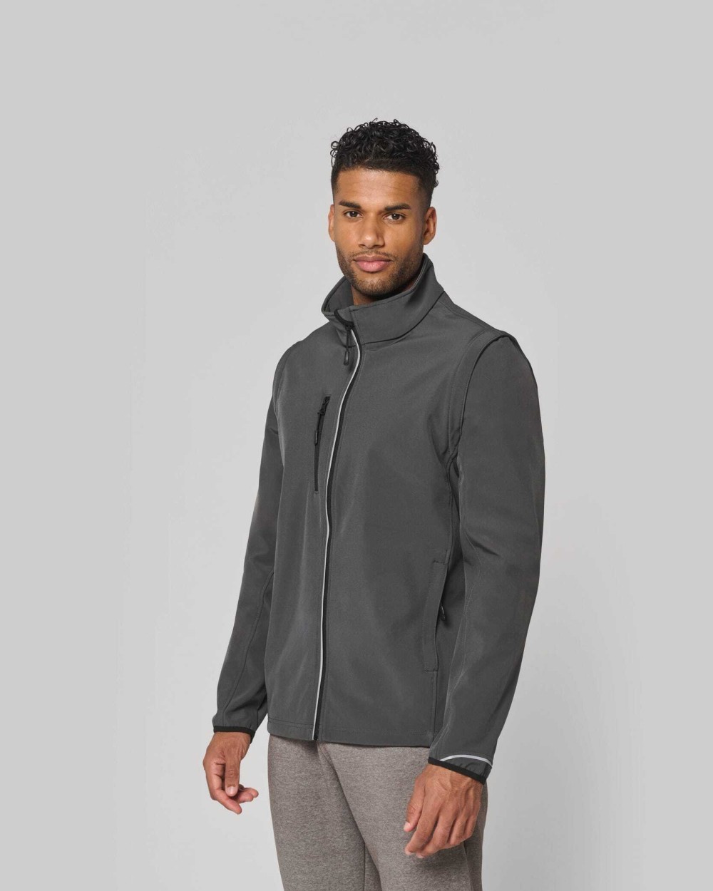 Softshells PROACT Softshell met afritsbare mouwen voor bedrukking &amp; borduring