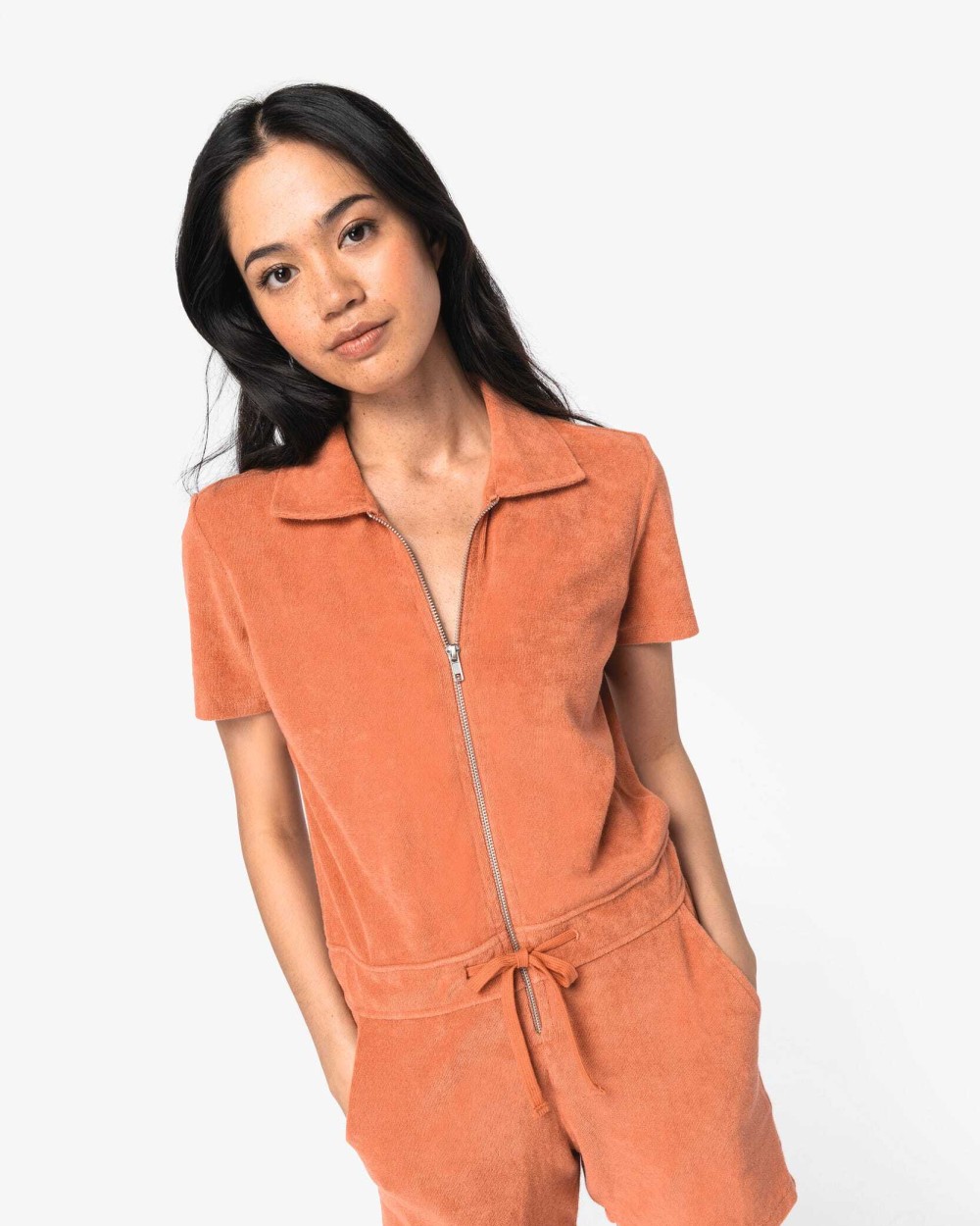 NATIVE SPIRIT Umweltfreundliches Short-Jumpsuit aus Frottee für Damen Kleider personalisierbar