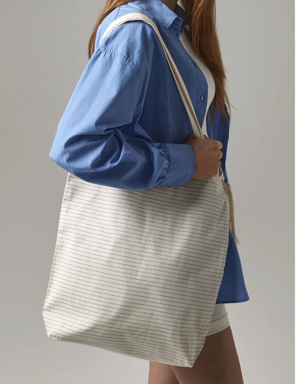 Tote bags personnalisable WESTFORDMILL STRIPED ORGANIC COTTON TOTE
