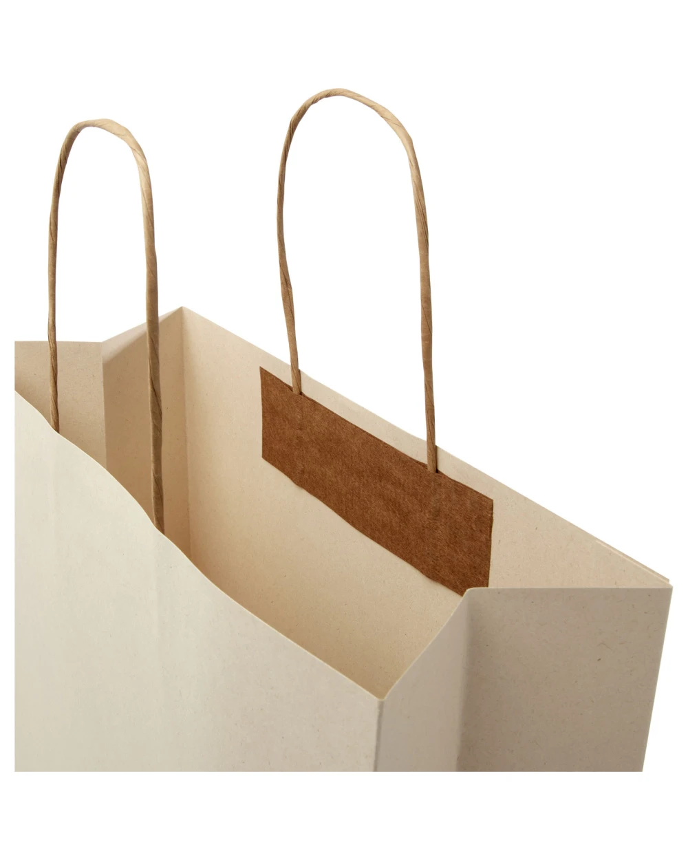 Sacs & Bagagerie personnalisable 4DO Sac en papier fabriqué à partir de déchets agricoles 150 g/m2 avec poignées torsadées, 31 x 12 x ...