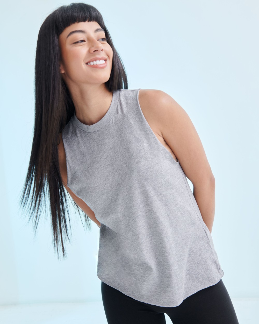 SKINNIFIT WOMEN’S HIGH NECK SLASH ARMHOLE VEST T-Shirts personalisierbar