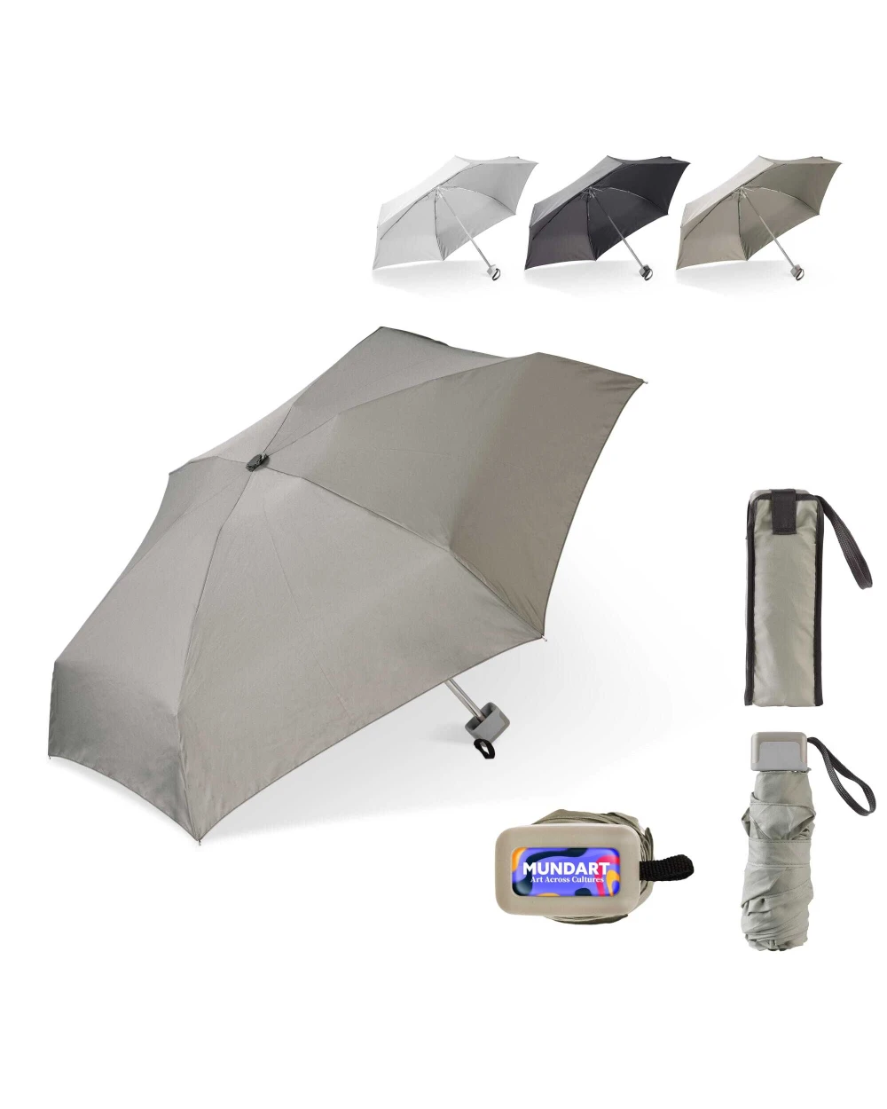 4DO Ultraleichter 21” Regenschirm mit Hülle Regenschirme personalisierbar