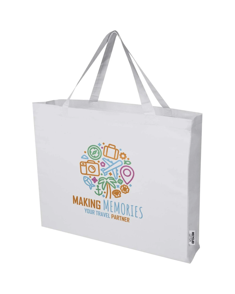 4DO Odessa 220 g/m² Baumwoll Tragetasche aus GRS recycelter Baumwolle 40L Tote Bags personalisierbar
