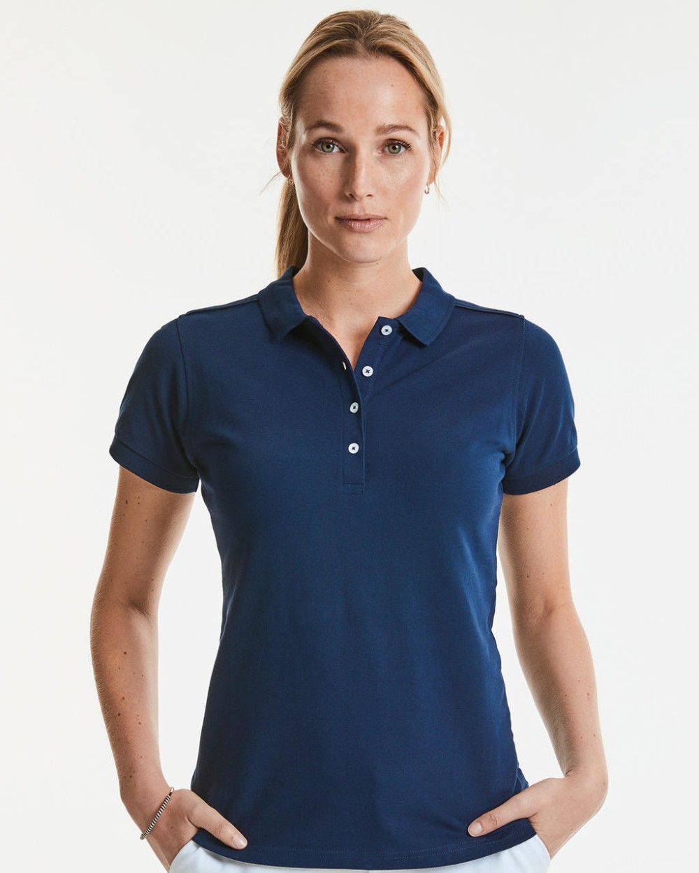 RUSSELL Stretch Polo für Damen Poloshirts personalisierbar