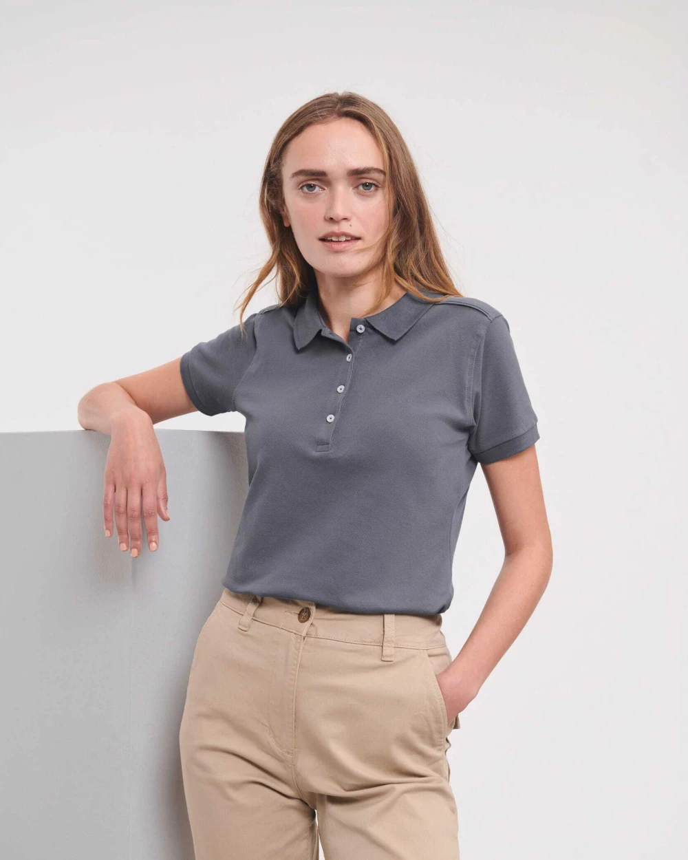 Polo's RUSSELL Ladies' Stretch Polo Shirt voor bedrukking &amp; borduring