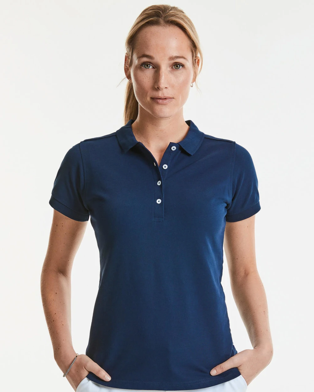 RUSSELL Stretch Polo für Damen Poloshirts personalisierbar