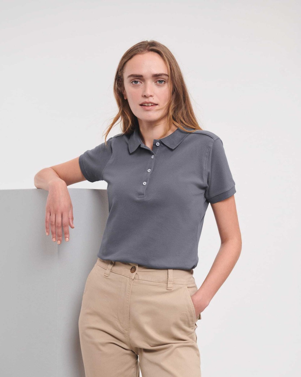Polo's RUSSELL Ladies' Stretch Polo Shirt voor bedrukking &amp; borduring