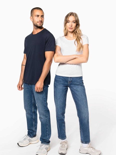 T-Shirts à personnaliser KARIBAN T-shirt Bio col à bords francs manches courtes femme 