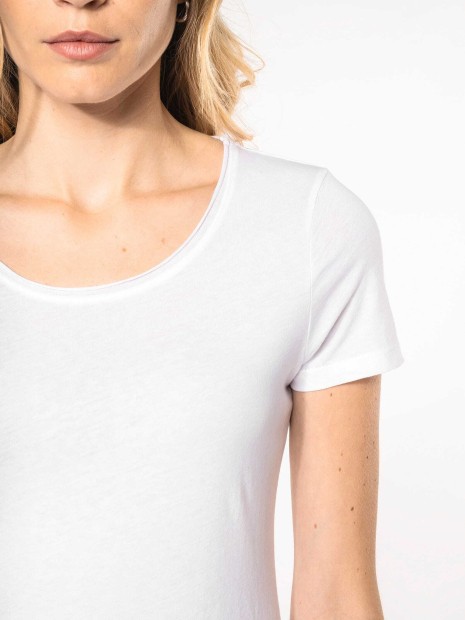 T-Shirts à personnaliser KARIBAN T-shirt Bio col à bords francs manches courtes femme 