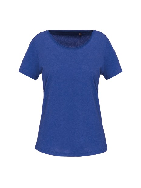 KARIBAN T-shirt Bio col à bords francs manches courtes femme /api/colors/73034cfe-fe6e-4a92-9239-503f6a9def4c personnalisable