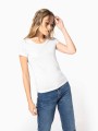 T-Shirts à personnaliser KARIBAN T-shirt Bio col à bords francs manches courtes femme 