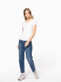 T-Shirts à personnaliser KARIBAN T-shirt Bio col à bords francs manches courtes femme 