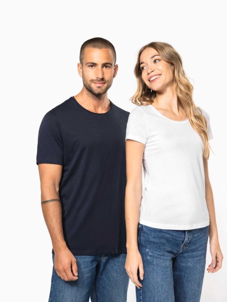 T-Shirts à personnaliser KARIBAN T-shirt Bio col à bords francs manches courtes femme 