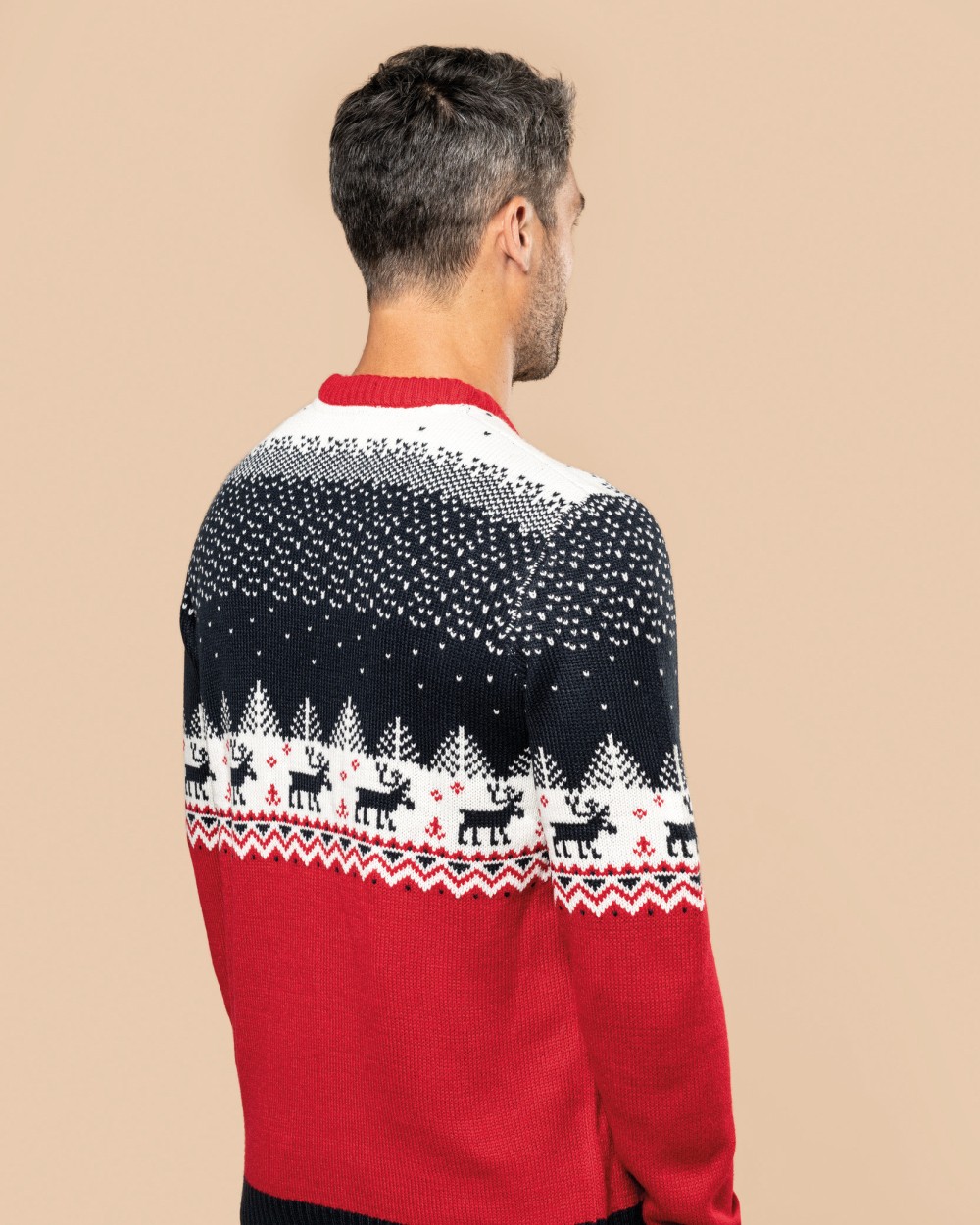 Truien KARIBAN Kersttrui met ronde hals uniseks voor bedrukking &amp; borduring