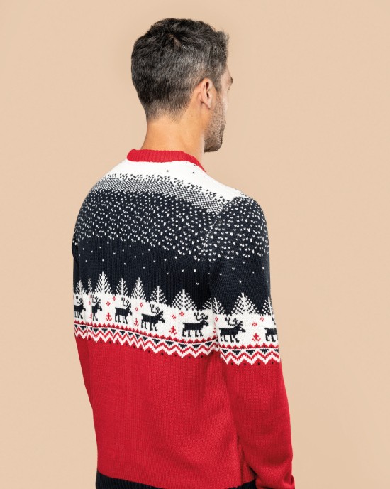 Pulls personnalisable Kariban Pullover col rond de Noël unisexe