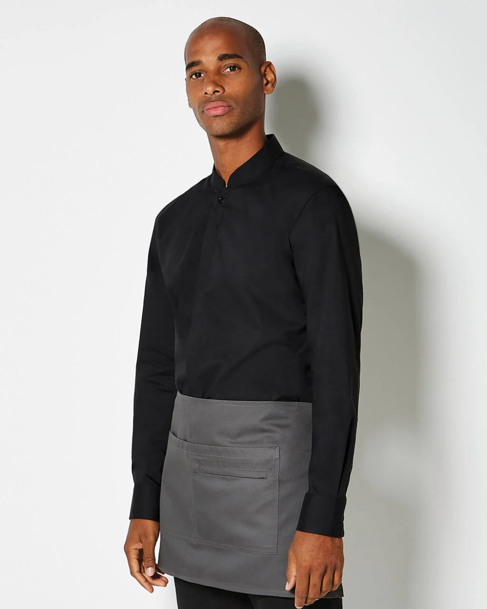 Hemden KUSTOM KIT Tailored Fit Mandarin Collar Shirt voor bedrukking &amp; borduring