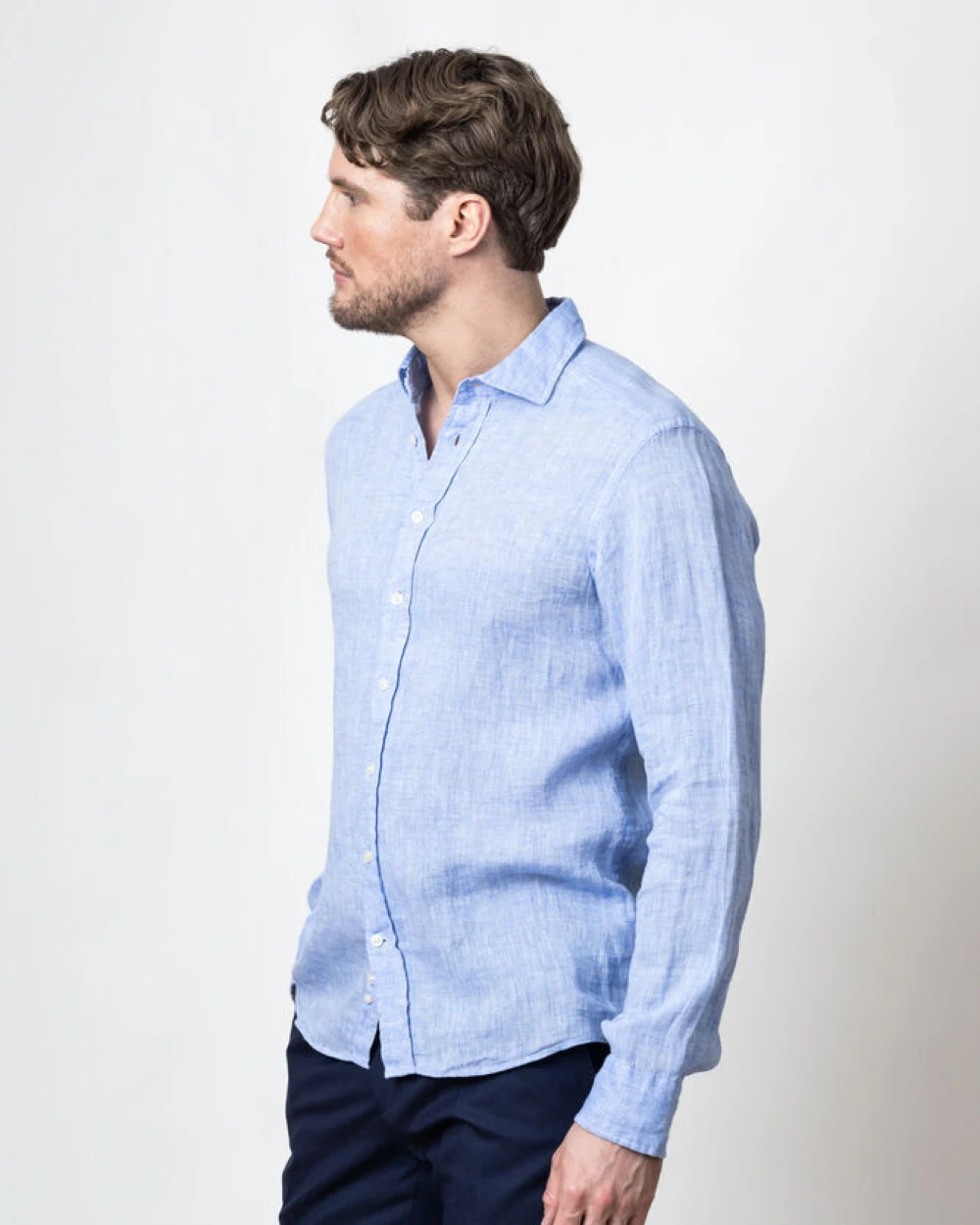 Chemises personnalisable J. HARVEST & FROST IB33 Linen Chemise Regular Fit Hommes