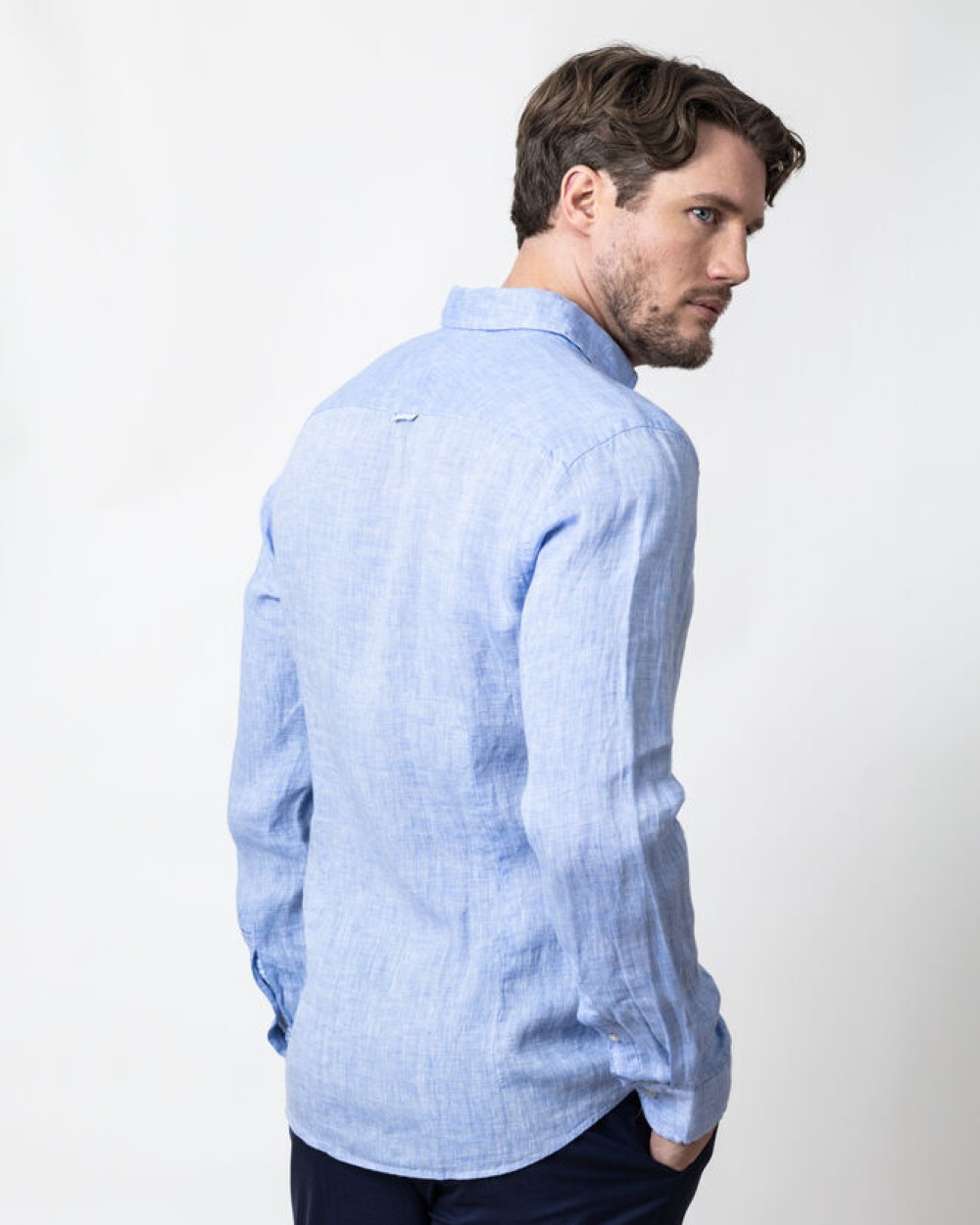 Hemden J. HARVEST & FROST IB33 Linen Hemd Regular Fit Heren voor bedrukking &amp; borduring