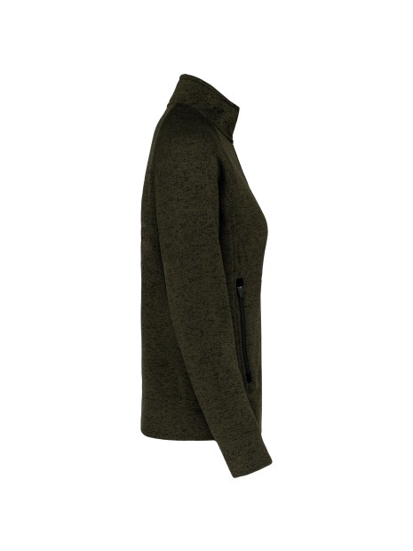 KARIBAN Veste zippée chinée femme /api/colors/daf951c5-e6a9-4256-8c9c-b8c224fe77a5 personnalisable