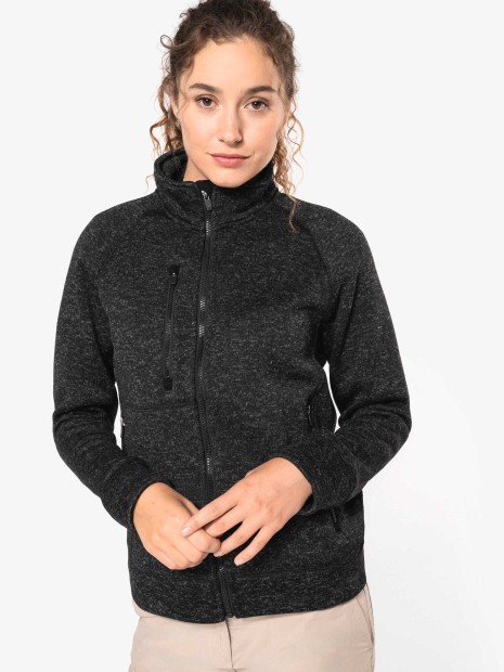Vestes à personnaliser KARIBAN Veste zippée chinée femme 