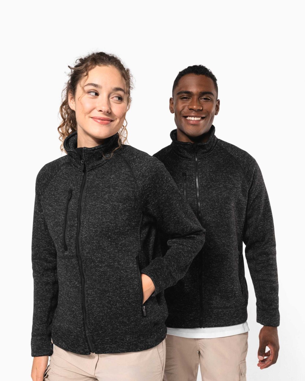 Jassen KARIBAN Heather damesvest met rits voor bedrukking &amp; borduring