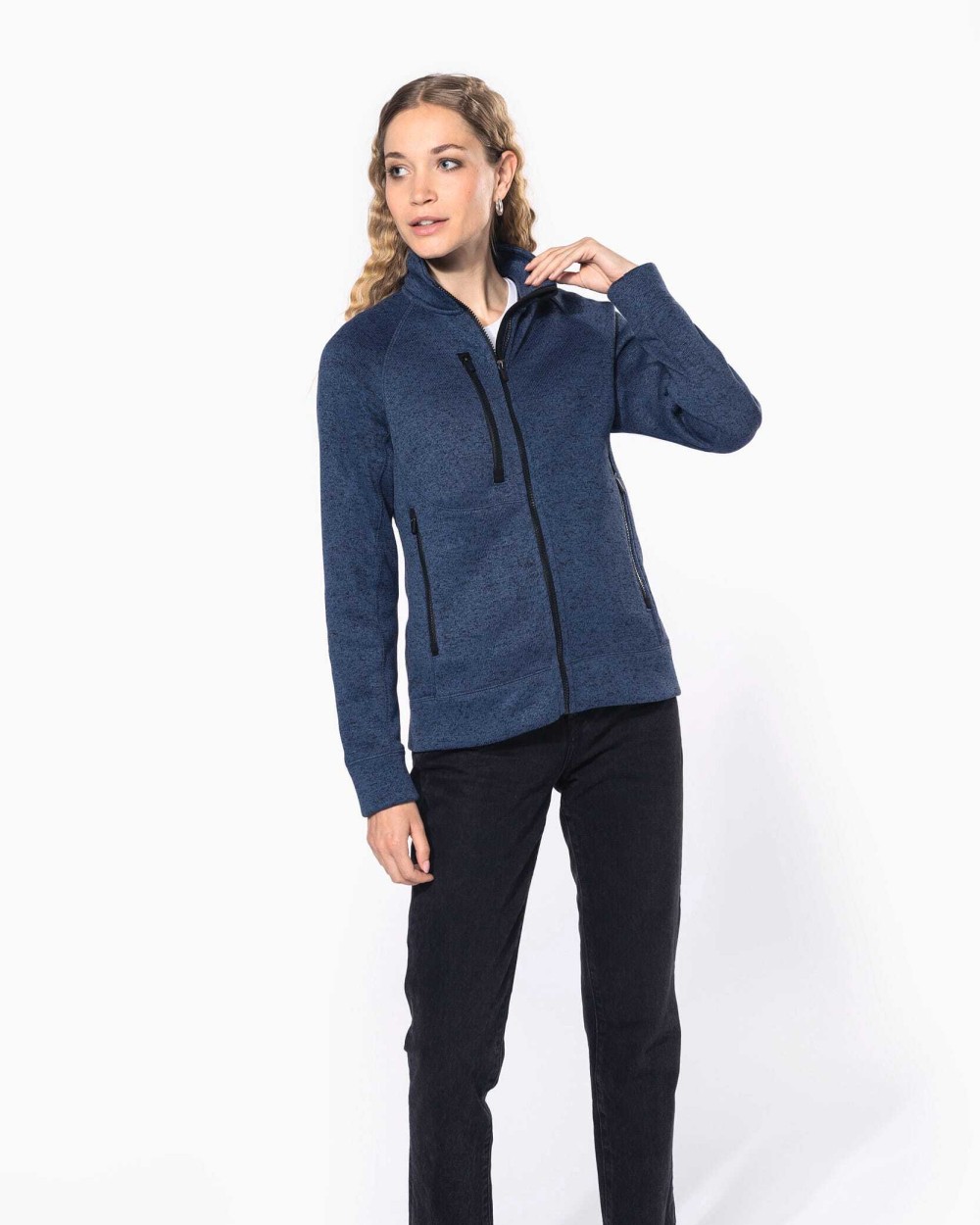 Jassen KARIBAN Heather damesvest met rits voor bedrukking &amp; borduring