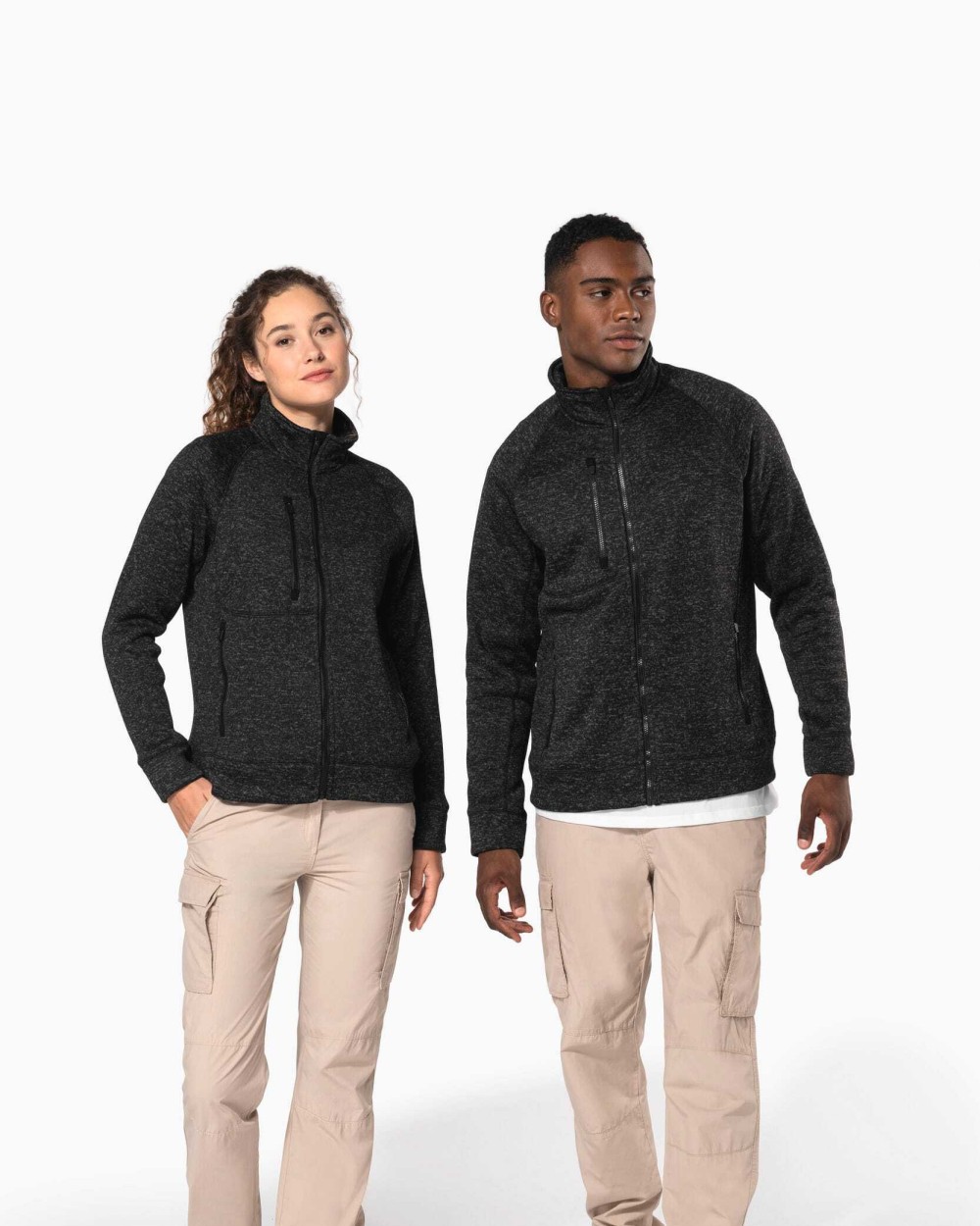 Jassen KARIBAN Heather damesvest met rits voor bedrukking &amp; borduring