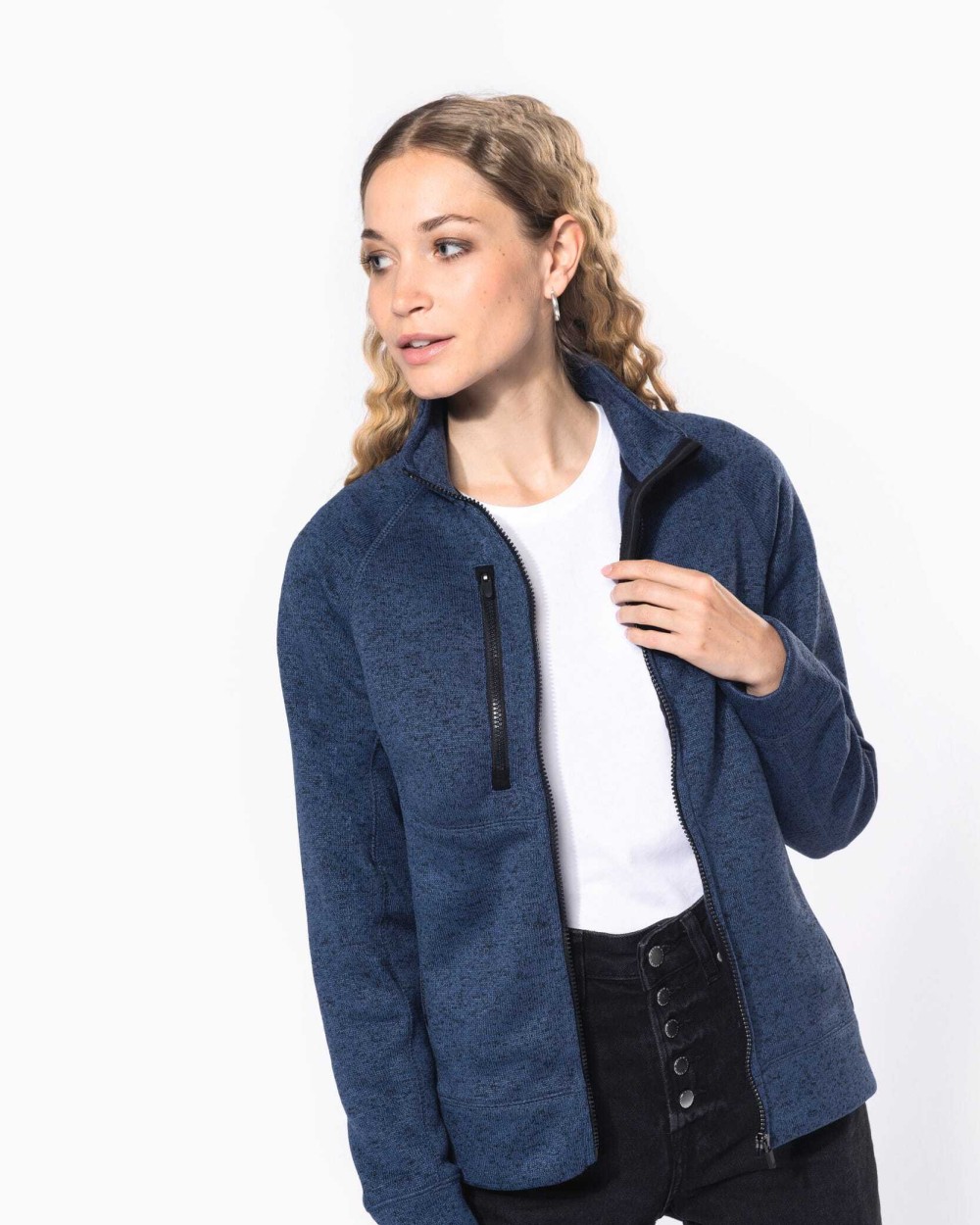 Jassen KARIBAN Heather damesvest met rits voor bedrukking &amp; borduring