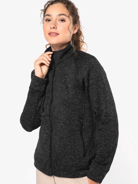 Vestes à personnaliser KARIBAN Veste zippée chinée femme 