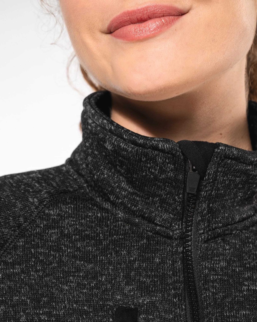 KARIBAN Damen-Weste mit Reißverschluss, aus Chiné Jacken personalisierbar