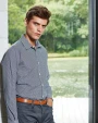 Hemden PREMIER Men's long sleeve microcheck gingham shirt voor bedrukking &amp; borduring