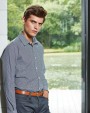 Hemden PREMIER Men's long sleeve microcheck gingham shirt voor bedrukking &amp; borduring
