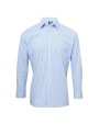 PREMIER Men's long sleeve microcheck gingham shirt Hemden personalisierbar