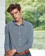 PREMIER Men's long sleeve microcheck gingham shirt Hemden personalisierbar