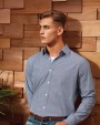PREMIER Men's long sleeve microcheck gingham shirt Hemden personalisierbar