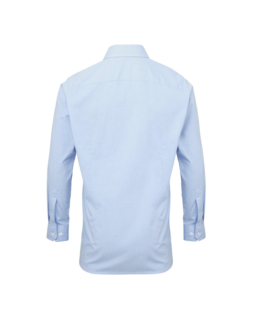 PREMIER Men's long sleeve microcheck gingham shirt Hemden personalisierbar