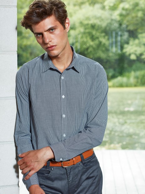 Chemises à personnaliser PREMIER Chemise homme micro carreaux "Vichy" 