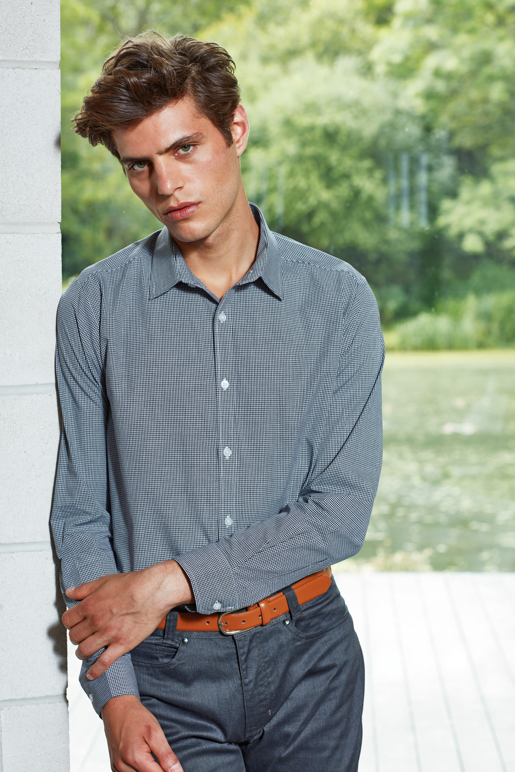 Chemises personnalisable PREMIER Chemise homme micro carreaux "Vichy"