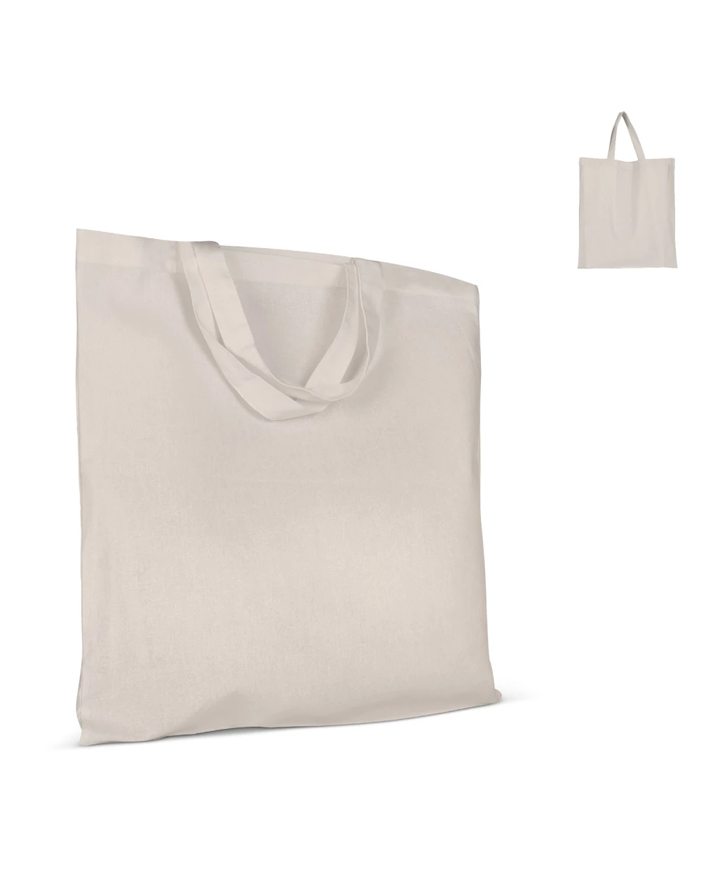 4DO Tragetasche aus Baumwolle OEKO-TEX® 140g/m² 38x42cm kurze Henkel Taschen personalisierbar