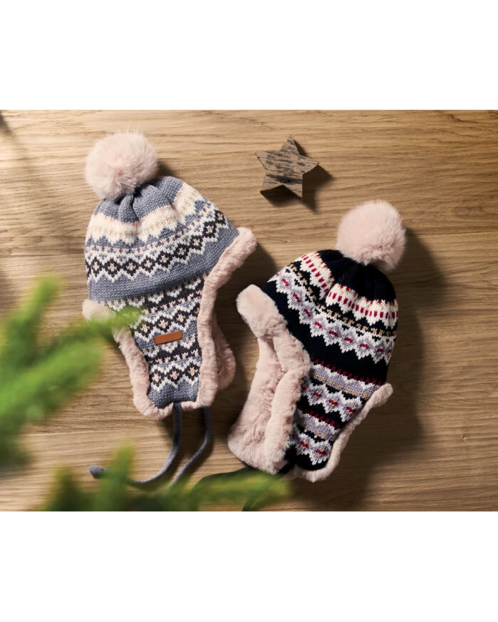 4DO Gestrickte Ohrenmütze Mützen personalisierbar