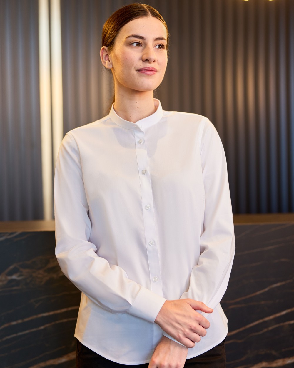 Hemden VELILLA WOMEN'S LONG-SLEEVE STRETCH SHIRT voor bedrukking &amp; borduring