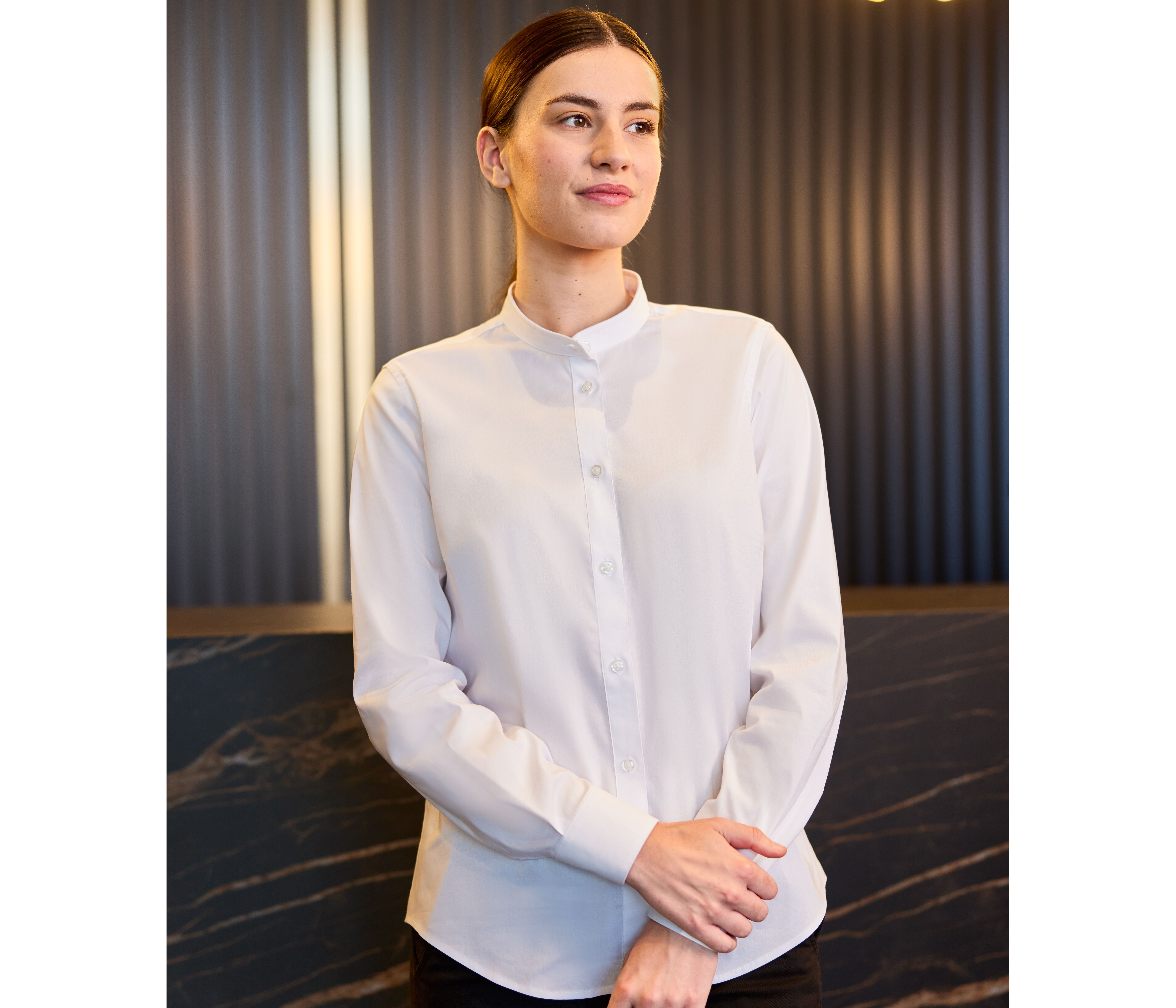 Hemden VELILLA WOMEN'S LONG-SLEEVE STRETCH SHIRT voor bedrukking &amp; borduring