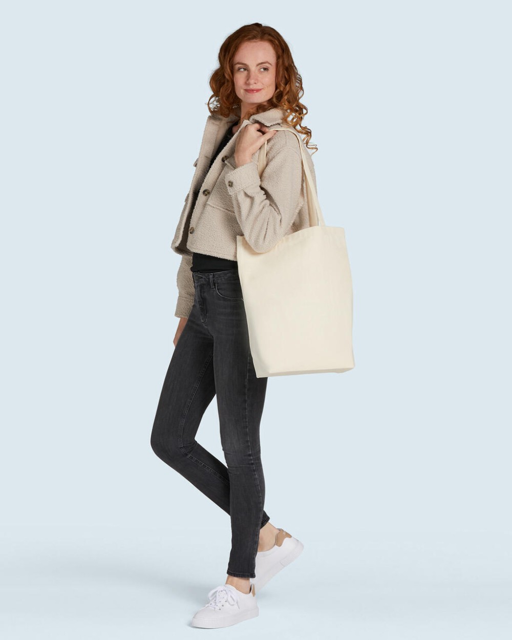 Tote bags BAGS BY JASSZ Baby Canvas Cotton Bag LH with Gusset voor bedrukking &amp; borduring