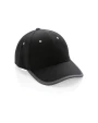 Petjes 4DO Impact AWARE™ 6 panel 280gr recycled katoen cap met bies voor bedrukking &amp; borduring