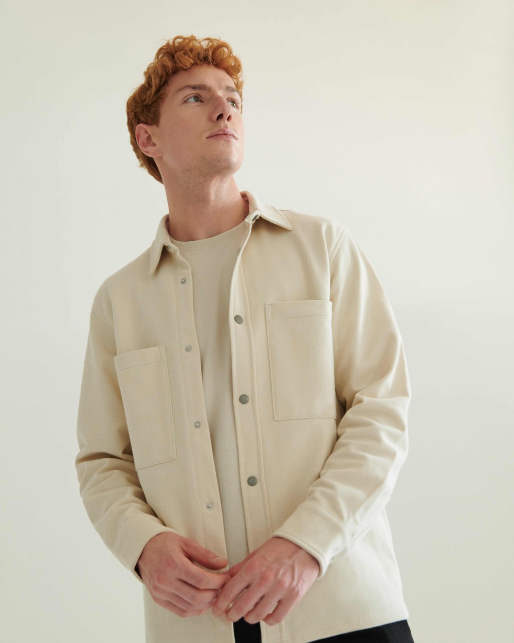 FRONT ROW PREMIUM PIQUE OVERSHIRT Hemden personalisierbar