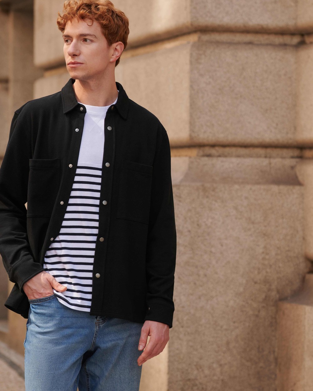 Chemises personnalisable FRONT ROW PREMIUM PIQUE OVERSHIRT