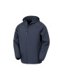 Softshells RESULT 3-laagse gerecycleerde softshell met capuchon voor heren voor bedrukking &amp; borduring
