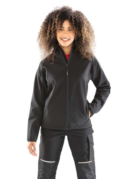 Softshells à personnaliser RESULT Veste softshell recyclée 3 couches à capuche femme 